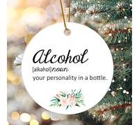 Ornements De Noël Dictionnaire De Définition d'alcool Déco Festive À Suspendre Drôle Classique Décorations De Noël
