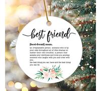 Ornements De Noël Dictionnaire De Définitions Et De Significations du Mot « Meilleur Ami » Ornement en Céramique Créatif avec Corde Noël Ornements