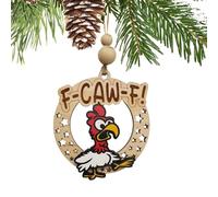 Ornements De Noël Drôles,Pendentif en Forme de Coq - Ornements De Noël De Ferme avec Un Mot Humoristique - pour La Famille Et Les Amis Les Agriculteurs Pendant Les Vacances De Thanksgiving À La Ferme