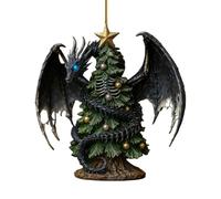 Ornements De Noël du Dragon, Artisanat Détaillé, Or/Rouge/Noir, Décorations D'arbres De Vacances, Ornement De Dragon De Mantel, Réutilisable, pour La Maison, Le Jardin, Les Portes, Les Fenêtres Et