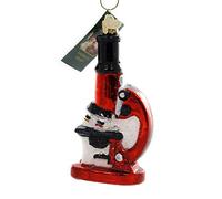 Ornements de Noël du Vieux Monde: Outils de médecin en Verre soufflé pour Arbre de Noël, Microscope, 4.750