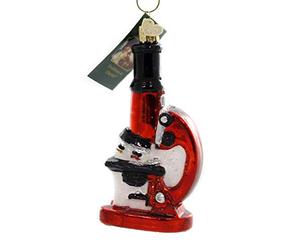Ornements de Noël du Vieux Monde: Outils de médecin en Verre soufflé pour Arbre de Noël, Microscope, 4.750