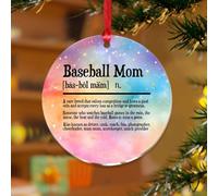 Ornements de Noël en acrylique de 7,6 cm - Décoration de Noël 2025 - Décoration de Noël avec inscription « Mom » - Décoration de vacances - Mots avec définition souvenir - Disque transparent