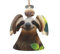 Ornements de Noël en bois à suspendre en forme d'ange en forme de paresseux mon esprit - Décoration de Noël à suspendre pour le Nouvel An et les fêtes