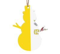 Ornements de Noël en bois en forme de bonhomme de neige - Motifs de drapeau du Vatican - Décorations de sapin et décorations d'intérieur