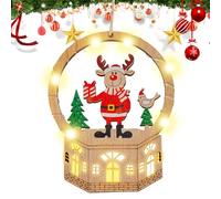 Ornements de Noël en Bois - Pendentif pour Vacances, décoration Festive - pour Porte d'entrée, Bureau, Couronne, escalier, Rebord de fenêtre, cheminée, Mur, Salon, étude, Chambre à Coucher