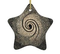 Ornements de Noël en céramique en forme d'étoile WHJSHOP Feeling of Vertiges, Accessoires pour sapin de Noël pour centres commerciaux, fenêtres et bureaux