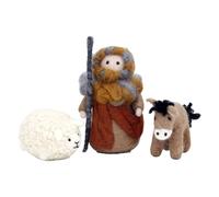 Ornements de Noël en Feutre - Décoration de Berger en Feutre avec Figurines - Articles de Bricolage et décoration de fête pour la Famille, Les Amis, Les Adultes, Les