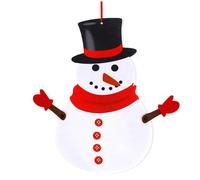 Ornements de Noël en feutre, décorations de Noël en feutre | Décorations murales pour portes avec Père Noël, bonhomme de neige, rennes | Ornement de Noël fait à la main pour enfants