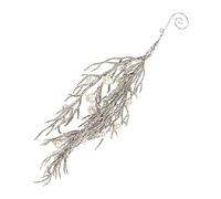 Ornements De Noël en Fil Scintillant | Pendentif De Feuille De Cyprès Artificielle Brillante,Tiges Étincelantes De Noël | pour Murs Cheminées Escaliers Rampes Main-courantes Fête Vacances