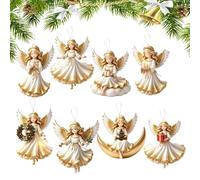 Ornements de Noël en forme d'ange 2D plat pour décoration de vacances | Décoration d'arbre de Noël, ange pour fête d'hiver, mur, porte, cheminée, maison, extérieur