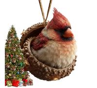 Ornements De Noël en Forme De Gland d'animal - Ornements Mignons en Forme De Gland d'animal De La Forêt | Décoration Saisonnière d'animaux Suspendus en Acrylique 2D pour Fêtes À La Maison (F)