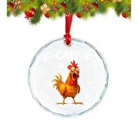 Ornements De Noël en Forme De Poulet - Décorations De Coq - avec Ornement Poulet À Mot Drôle | pour La Maison La Famille Les Agriculteurs La Ferme Le Poulailler Les Fêtes Et L'Action De