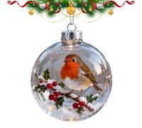 Ornements de Noël en Forme d'oiseaux,Décorations Transparentes pour Les Vacances d'hiver,Décorations De Boules pour Arbre De Noël | pour La Décoration De Rampe, Mur, Porte, Magasin, Fête, Et