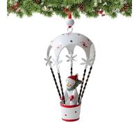 Ornements de Noël en parachute : Père Noël et rennes, pendentif montgolfière, décorations de sapin extravagantes | Décoration à suspendre en fer pour balcon, patio, finest