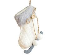 Ornements de Noël en peluche | Pendentif décoratif en forme de moufle en forme de chaussure de skate | Ornement en peluche pour sapin de Noël rembourré avec pompon et nœud papillon pour fêtes festives
