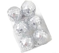 Ornements de Noël en Plastique 6cm Résistants(A) | Design peint élégant, ambiance festive, style intemporel, pour sapin et intérieur