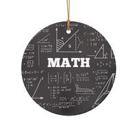 Ornements de Noël Enseignement des mathématiques au Tableau Noir, Décor de Noël A Suspendre pour Arbres Homme Femme