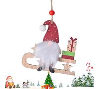 Ornements de Noël Gnome pour arbre,Ornements de Gnome de Noël pour petit arbre,Artisanat de tentures naines en bois - Pendentif de noël sous l'arbre, ornement décoratif pour la famille, les sœurs et l