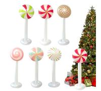 Ornements De Noël Gonflables 1.Grand 6 Pièces | Sucette Gonflable Décorations De Fêtes Extérieur Pour Jardin Véranda Terrasse Fête De Noël Maison Bureau École Hiver Nouvel