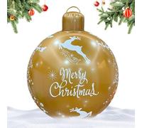 Ornements de Noël gonflables 61 x 46 cm amusants réutilisables | Boules de Noël gonflables d'extérieur pour cour, pelouse, chemin, paysage, porte d'entrée, parc, fête, vacances, festival