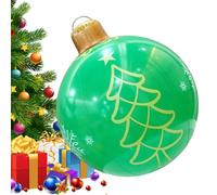 Ornements de Noël gonflables - Boules de Noël en PVC, grande décoration étanche de 61 cm | Parfait pour la fête de Noël, la maison, le jardin, l'arbre, la pelouse, la terrasse, le parc, en plein air
