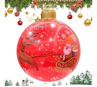 Ornements de Noël gonflables | Décorations de jardin en PVC, boule de Noël imperméable de 24 pouces, grand écran extérieur | Jardin Arbre de pelouse Patio Chemin de cour Maison Toit Noël