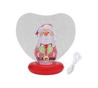 Ornements de Noël Gonflables - Décorations de Noël en forme de cœur avec lumières | Figurines à l'intérieur de Boule Gonflable Décorée, Pour Cour Piscine Jardin Porche Plage Terrasse