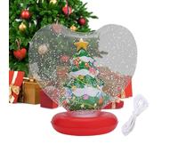 Ornements de Noël Gonflables | Décorations de Vacances Lumineuses en Forme de Coeur | Figurines À L'Intérieur De Boule Gonflable Décorée, Jardin Piscine Terrasse Plage