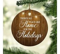 Ornements De Noël Il n'y A Pas D'Endroit comme La Maison pour Les Vacances Citation Déco Festive À Suspendre Drôle Fête Ornements pour Arbre De Noël