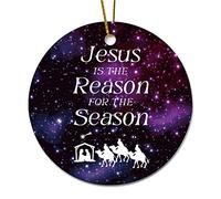 Ornements De Noël Jésus Est La Raison De La Saison Déco Festive À Suspendre Drôle Uniques Décorations Noël Sapin Pendentifs