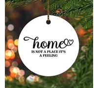 Ornements De Noël La Maison n'est Pas Un Endroit, C'est Un Sentiment Ornement en Céramique avec Corde Uniques Décoration De Sapin De Noël