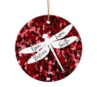 Ornements de Noël Libellule Foi spirituelle, Décor de Noël A Suspendre pour Arbres Homme Femme
