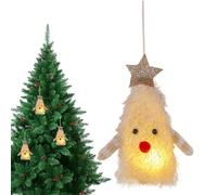 Ornements de Noël Lumineux pour Arbre,Figurines Éclairées pour Fêtes et Sapin | Décorations Miniatures pour Intérieur Extérieur Jardin Terrasse