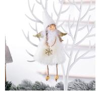 [Ornements de Noël] MLBQ 4 Figurines Anges Décorations Sapin Détachables Blanc - ABS