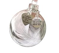 Ornements de Noël, Ornement de Noël Ball Clear Angel Memorial Ball Suspendu Gardien Gueule (Maman)