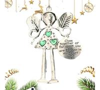 Ornements De Noël, Ornements D' De Noël - Ornement De Noël avec Pendentif Amitié | Crazy Beautiful Friends Forever Pendentifs en Métal Ange Décorations pour