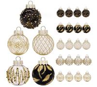 Ornements de Noël, Ornements de Balle Noël 25pcs 2, 36 Pouces Boules d'arbre étanches avec Une Peinture délicate et Un Motif Scintillant Suspendu Le Style décor 1