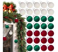 Ornements de Noël | Ornements de Balle résistants à la Rupture | Ensemble de balles Anti-Arbre | 30 pièces décorations pour la fête de Mariage extérieur Vivant Jardin de Vacances décor de Saison