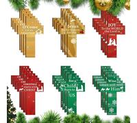 Ornements de Noël,Ornements de Noël de la Nativité | Naissance de Jésus Décorations de Noël chrétiennes,Ornements colorés de lettres découpées en bois, fournitures de fête de décoration de maison de v