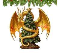 Ornements de Noël, Ornements de Noël pour Arbre Festif et Affichage de Vacances, pendentifs de Dragon, Finition de Paillettes Artisanale, Crochets Suspendus durables, décoration de Maison