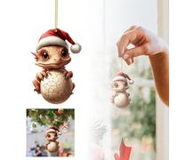 Ornements de Noël - Pendentif en acrylique unique et décoré avec motifs et diamètre du ruban - Convient pour la décoration intérieure ou extérieure - Décoration de fête de vacances (taille A, taille