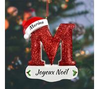 Ornements de Noël personnalisés 2024, Suspension de Noël personnalisée avec Bénédiction du Nom, Décoration de Noël personnalisés, Décoration Sapin, Cadeaux de Noël
