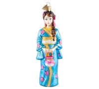 Ornements de Noël pour arbre de Noël en verre soufflé à la main, collection de filles japonaises, décoration de Noël, cadeaux de maison, filles japonaises