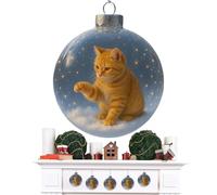 Ornements de Noël - pour boules d'imitation d'arbre, boules de chat | Ornements en - Décorations de Noël parfaites pour les amoureux des chats, décorations de centre
