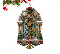 Ornements De Noël Pour Nativité - Décorations Acrylique Pour La Sainte Famille, Pendentif Religieux Avec Scène De Jésus | Décoration Arbre Chrétien, Souvenirs De La Naissance Du Christ | Cadeau
