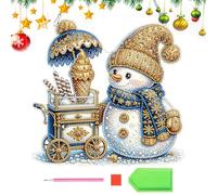 Ornements de Noël pour peinture strass | Kit de bricolage 2D en acrylique à faire soi-même, décoration de fête, pendentif, pour art amateur, festival, porte avant, bureau, couronne de Noël, escalier