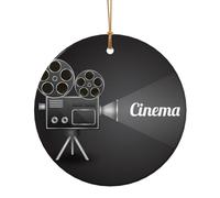 Ornements de Noël Projecteur caméra cinéma, Décor de Noël A Suspendre pour Arbres Homme Femme
