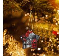 Ornements de Noël ronds en céramique à suspendre - Souvenir personnalisé - Rue de Londres - Décorations de Noël pour sapin de Noël, fêtes, cadeaux d'anniversaire et de Noël