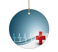 Ornements de Noël Rythme Cardiaque médical, Décor de Noël A Suspendre pour Arbres Homme Femme